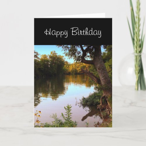 Missouri Shoal Creek at Dusk Birthday for Men Card