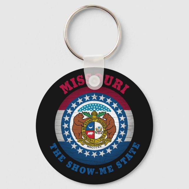 MISSOURI SHOW-ME STATE FLAG KEYCHAIN (Front)