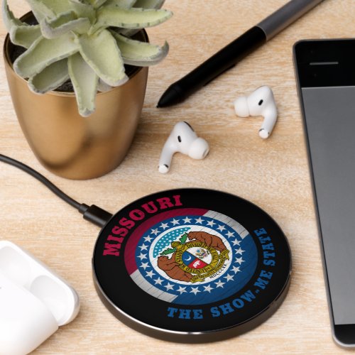 MISSOURI SHOW_ME STATE FLAG WIRELESS CHARGER 