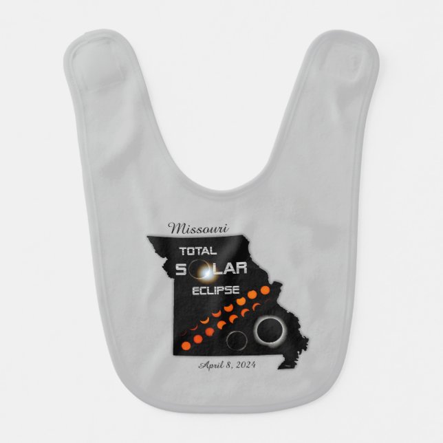 Missouri Solar Eclipse Baby Bib (Front)