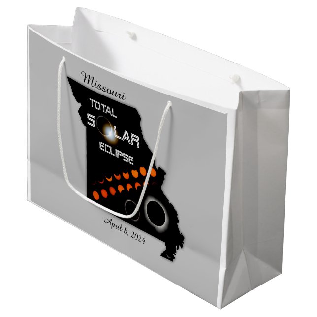 Missouri Solar Eclipse Large Gift Bag (Front Angled)