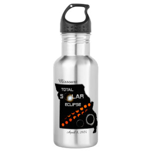 Missouri Solar Eclipse Water Bottle