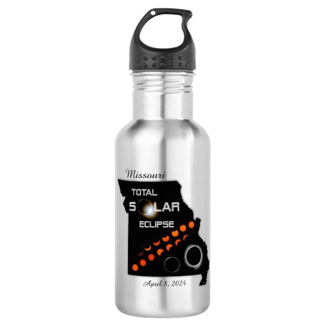 Missouri Solar Eclipse Water Bottle (Front)