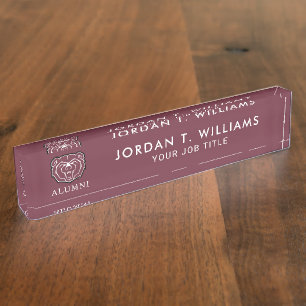 Missouri State Alumni Desk Name Plate
