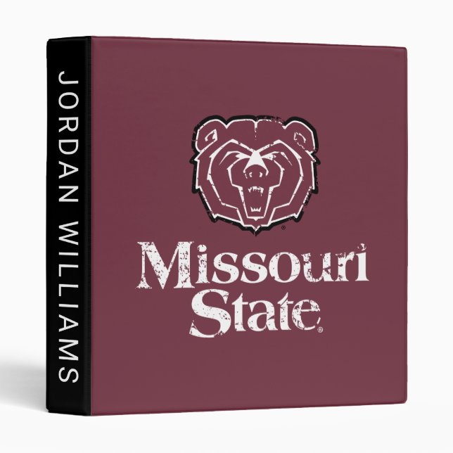 Missouri State Distressed 3 Ring Binder (Front/Spine)