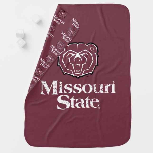 Missouri State Distressed Baby Blanket (In Situ)