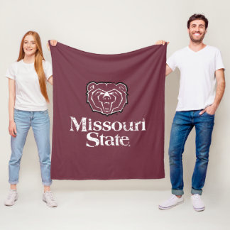 Missouri State Distressed Fleece Blanket