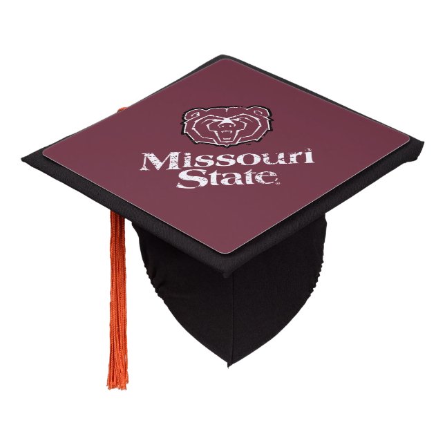 Missouri State Distressed Graduation Cap Topper (Angled)