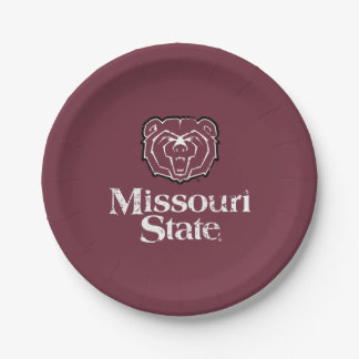 Missouri State Distressed Paper Plates