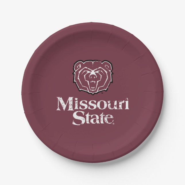 Missouri State Distressed Paper Plates (Front)
