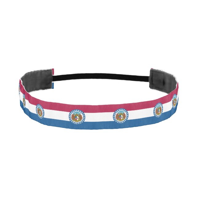 Missouri State Flag Athletic Headband (Front)