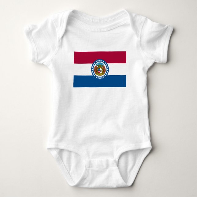 Missouri State Flag Baby Bodysuit (Front)
