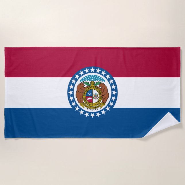 Missouri State Flag Beach Towel (Front)