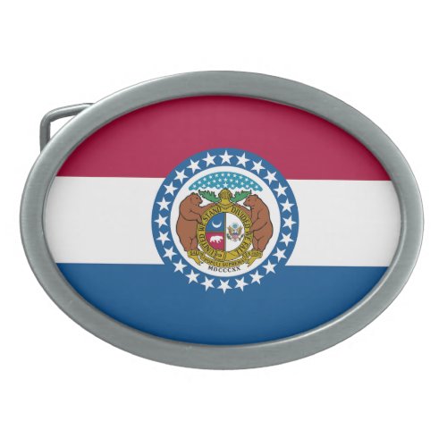 Missouri State Flag Belt Buckle