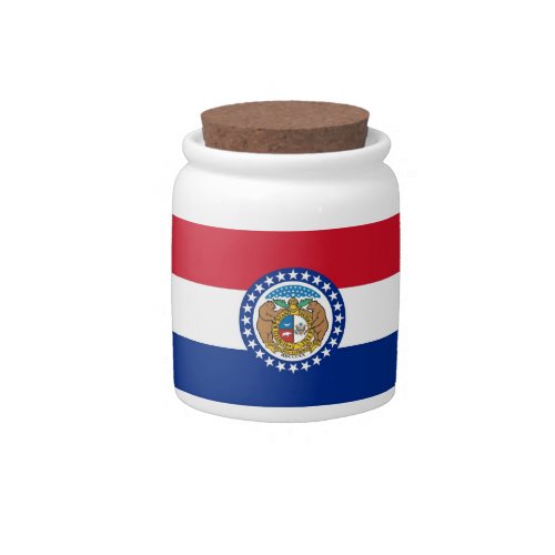 Missouri State Flag Candy Jar