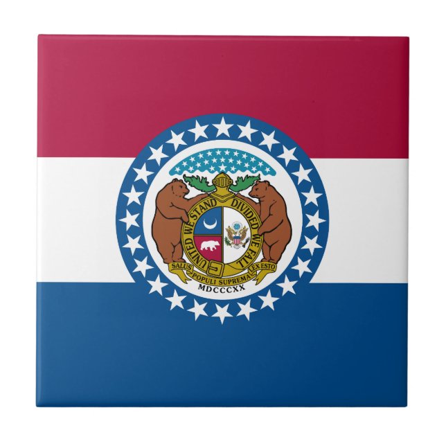 Missouri State Flag Ceramic Tile (Front)
