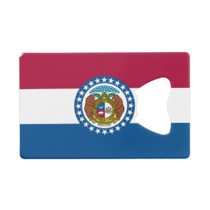 Missouri State Flag Credit Card Bottle Opener