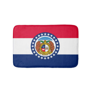 Missouri State Flag Design Bathroom Mat