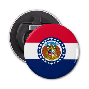 Missouri State Flag Design Bottle Opener