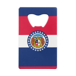 Missouri State Flag Design Credit Card Bottle Opener