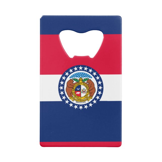 Missouri State Flag Design Credit Card Bottle Opener (Back)