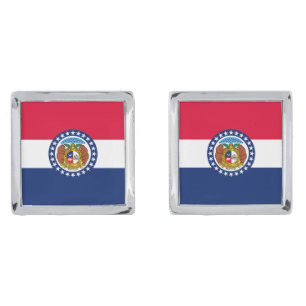 Missouri State Flag Design Cufflinks