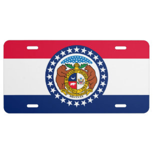 Missouri State Flag Design Decor License Plate