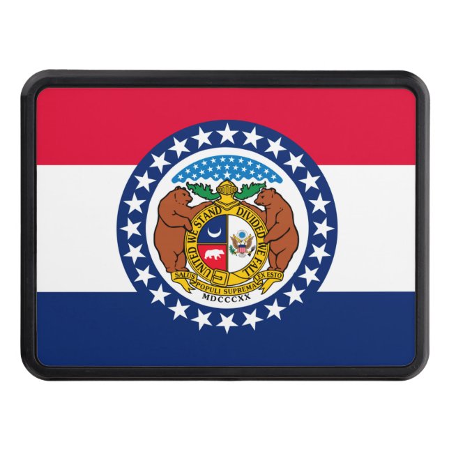 Missouri State Flag Design Hitch Cover (Front)