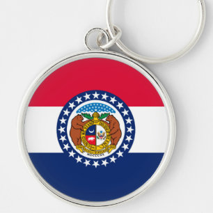 Missouri State Flag Design Keychain