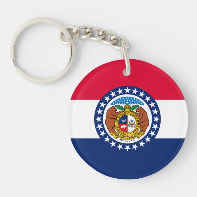 Missouri State Flag Design Keychain (Front)