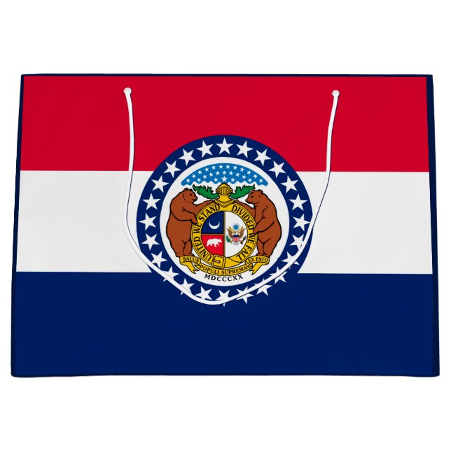 Missouri State Flag Design Large Gift Bag (Front)