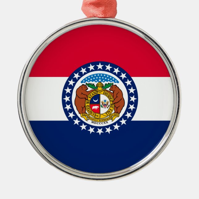 Missouri State Flag Design Metal Ornament (Front)