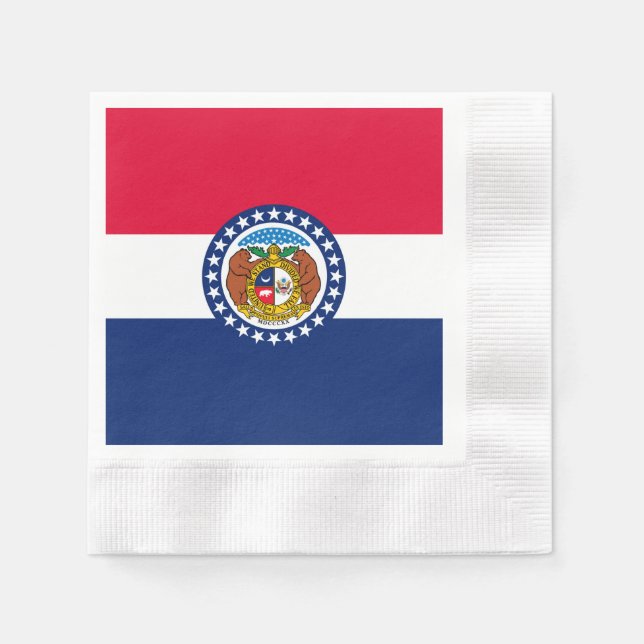 Missouri State Flag Design Paper Napkins (Front)