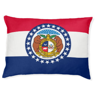 Missouri State Flag Design Pet Bed