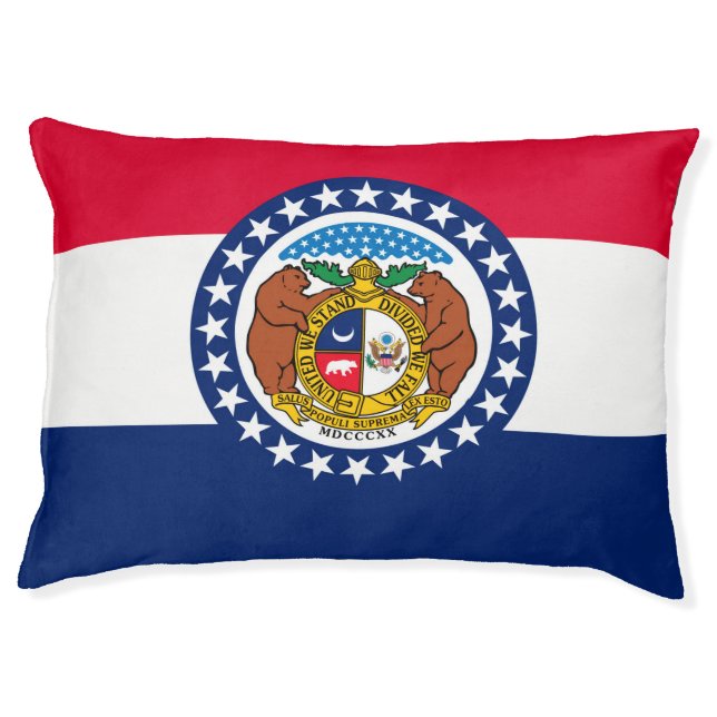 Missouri State Flag Design Pet Bed (Front)