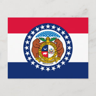 Missouri State Flag Design Postcard
