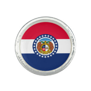 Missouri State Flag Design Ring