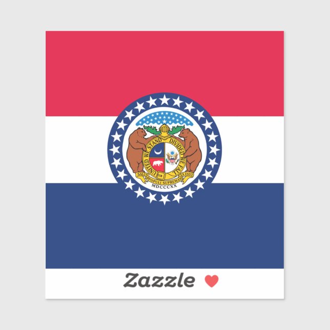 Missouri State Flag Design Sticker (Sheet)