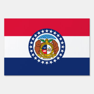 Missouri State Flag Design Yard Sign