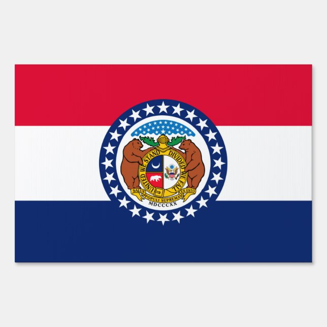 Missouri State Flag Design Yard Sign (Front)