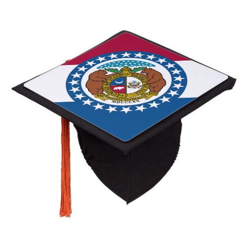 Missouri State Flag Graduation Cap Topper