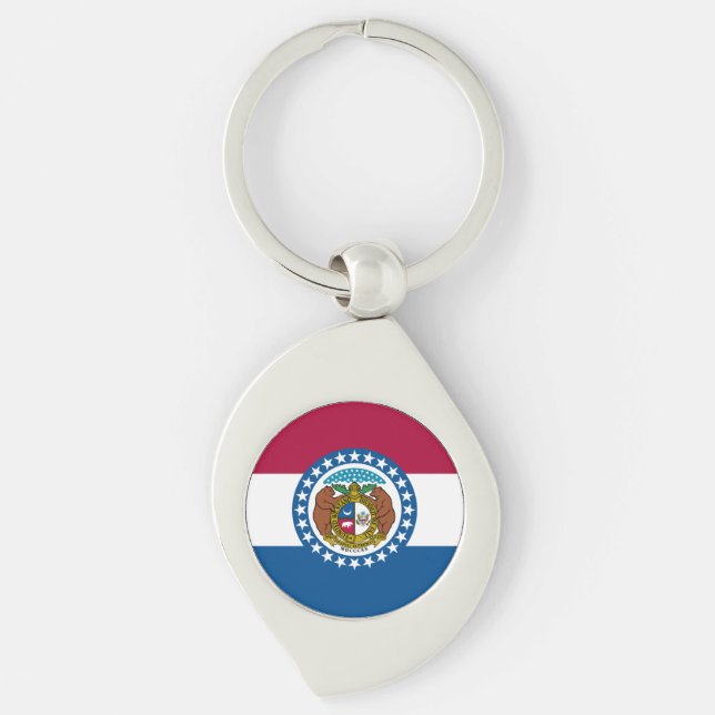 Missouri State Flag Keychain (Front)