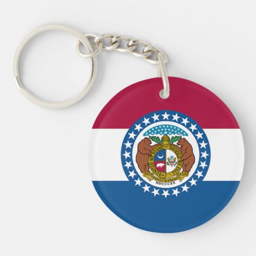 Missouri State Flag Keychain
