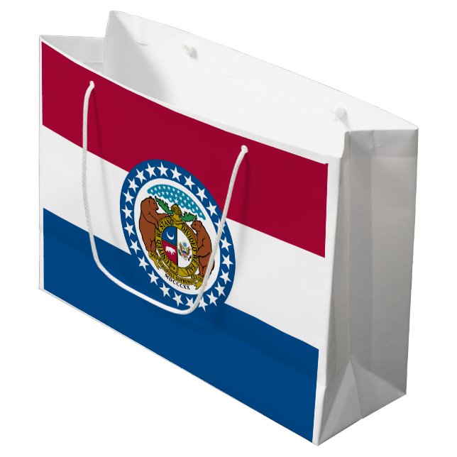 Missouri State Flag Large Gift Bag (Front Angled)