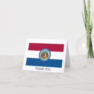 Missouri State Flag Letterpress Thank You Card