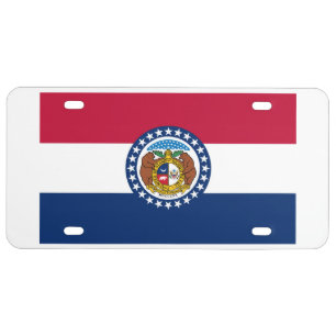 Missouri state flag license plate