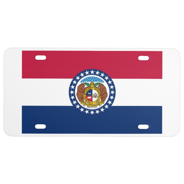 Missouri state flag license plate (Front)