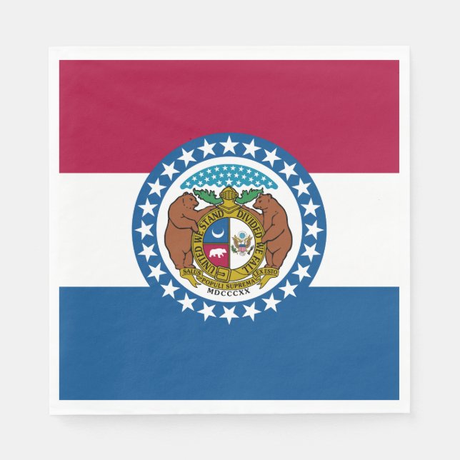 Missouri State Flag Napkins (Front)