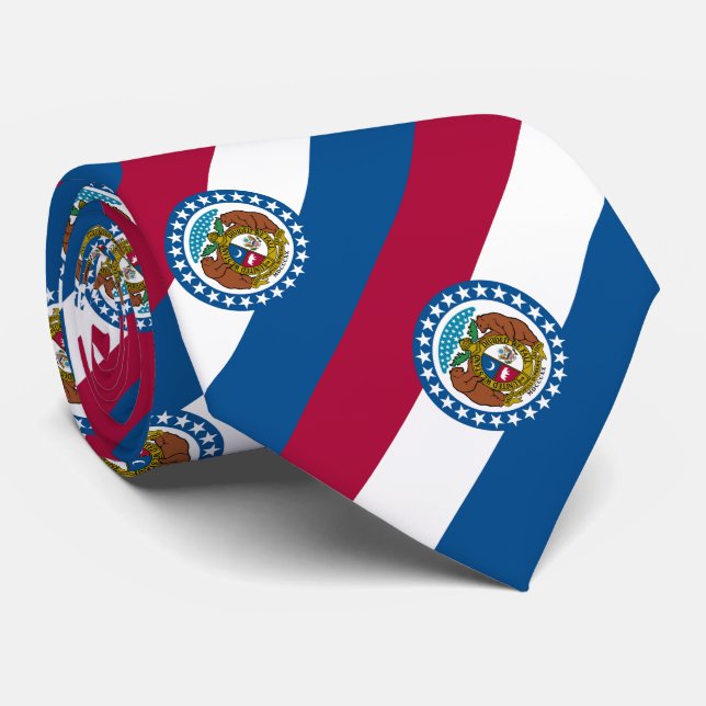 Missouri State Flag Neck Tie (Rolled)