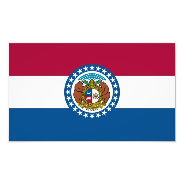 Missouri State Flag Photo Print (Front)
